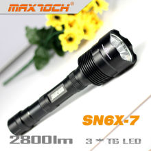 Maxtoch SN6X-7 LED Cree tactique Rechargeable T6 3 * Cree Xm-l chalumeau